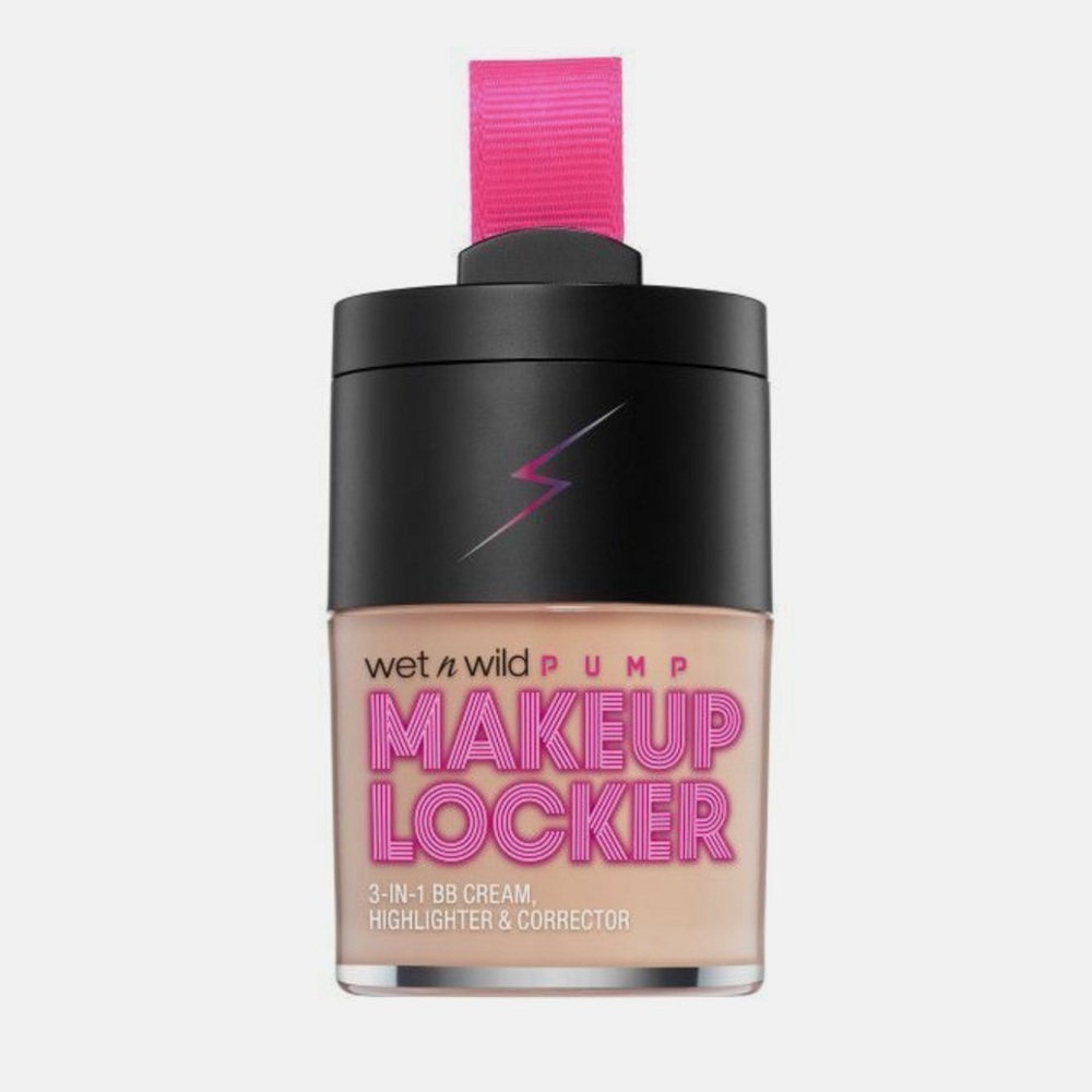 NWT Wet N Wild Pump Makeup Locker 3-in-1 BB Cream Highlighter & Corrector
